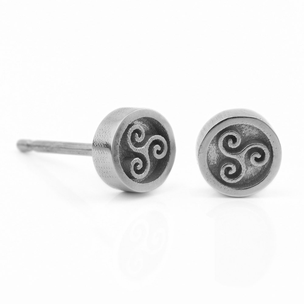 Triskele Earrings Silver