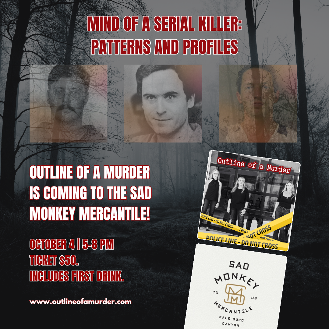 Sipping & Serial Killers Event at Sad Monkey Mercantile