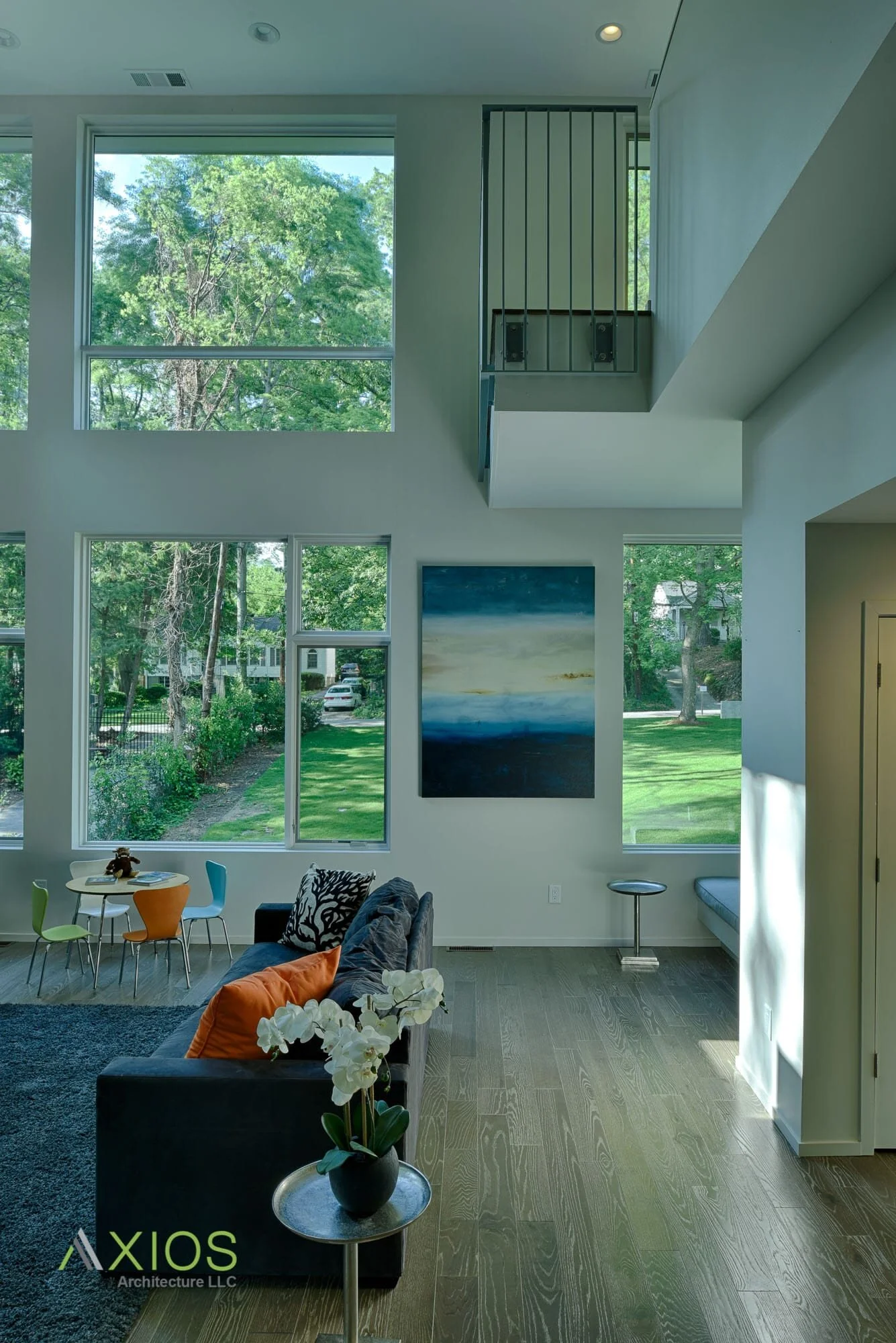 expanded windows allowing interior light in Atlanta house