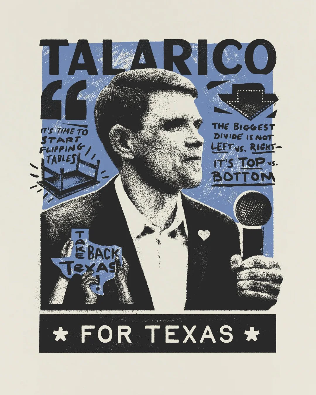James Talarico poster designed by Bryan Keplesky