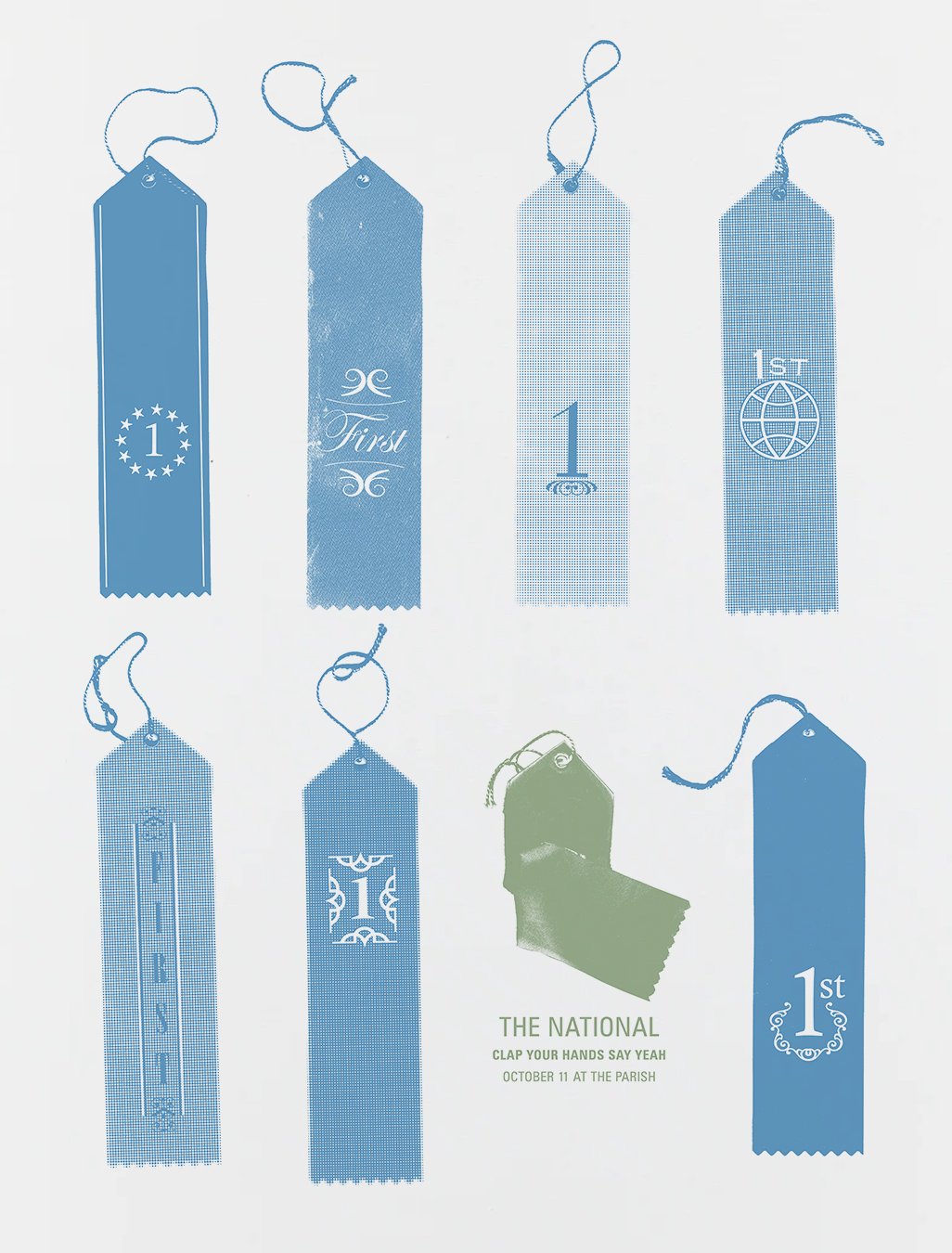 Concert gig poster for The National in Austin by Bryan Keplesky