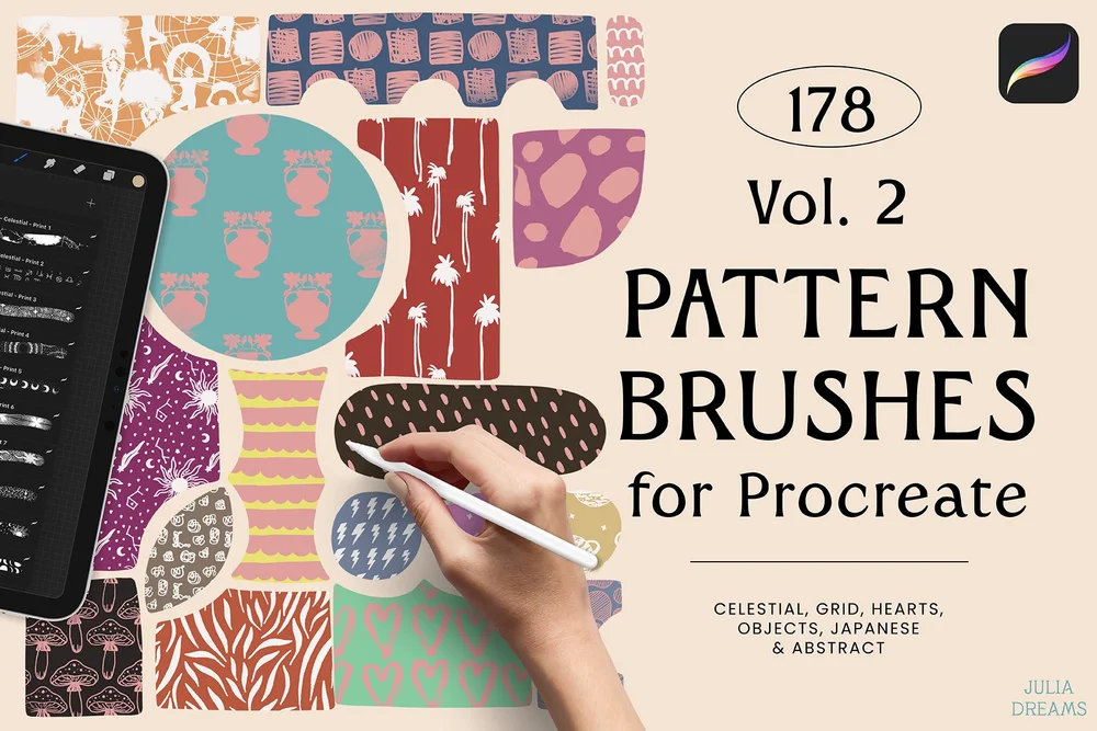 Procreate Studio — Julia Dreams: Digital Resources and Seamless Patterns