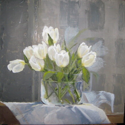 White Tulips
Oil on canvas, 24"x24"
Sold