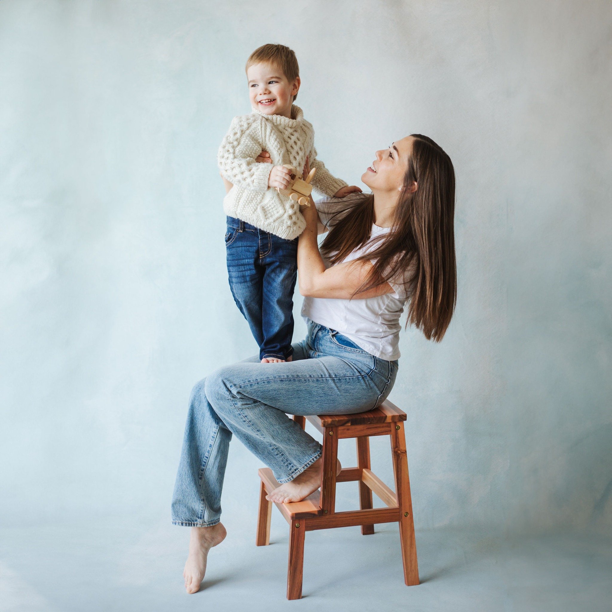 Simple portraits are sometimes the best way to show the beautiful bond between a mom and her child. Whether it's the gentle touch of a mother's hand, the laughter shared with her children, or the quiet moments of tenderness, I'm here to beautifully p