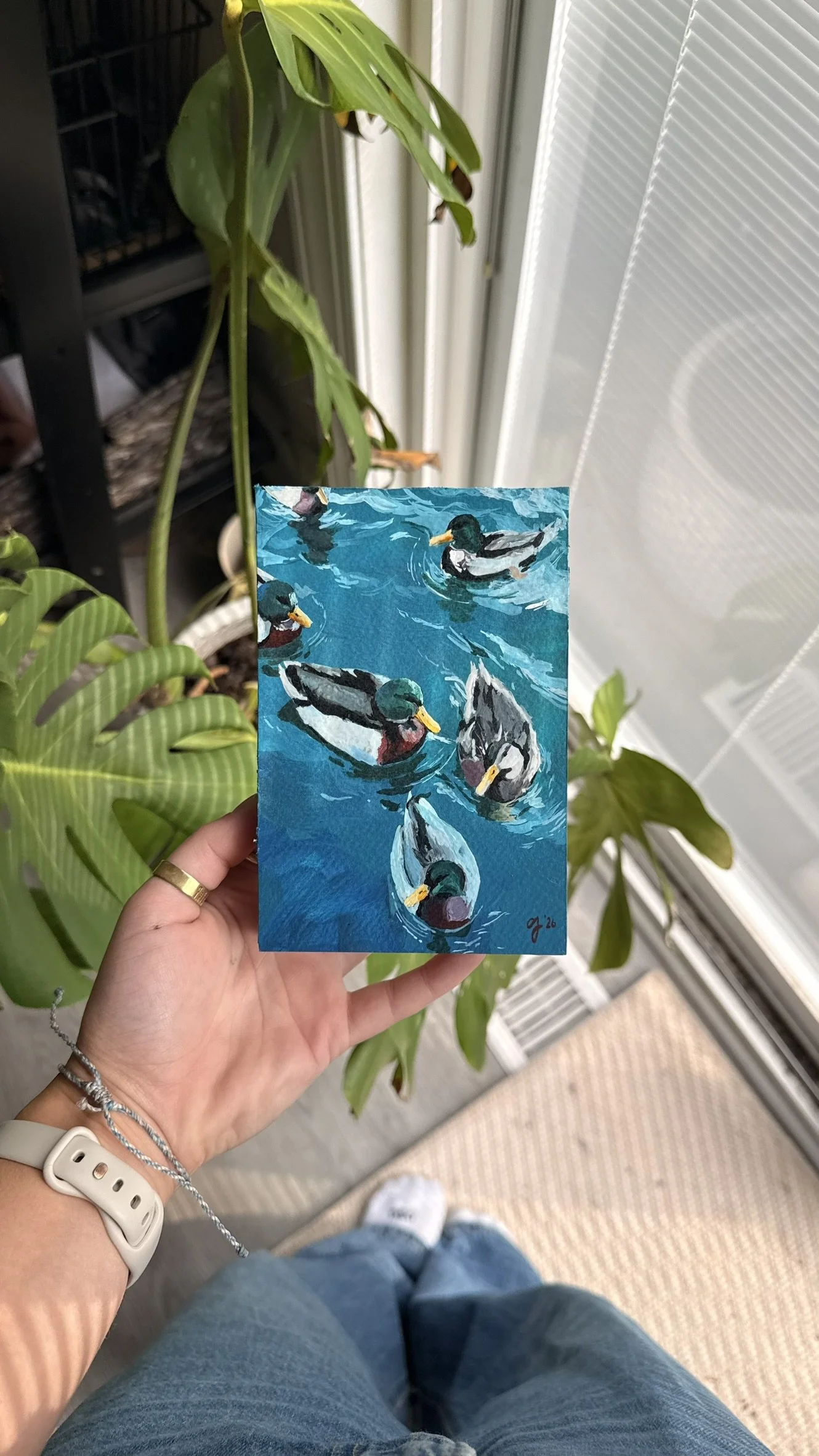 'Downtown Mallards' | 4" x 6" SOLD
