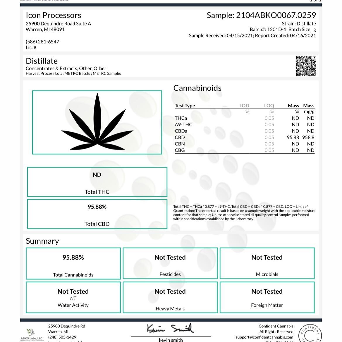 Iconic levels. Couldn&rsquo;t be happier with our results. So proud of our team. #cbdoil #hemp #420daily #iconic #cannabiscommunity #organic #distillates #thebestcbd