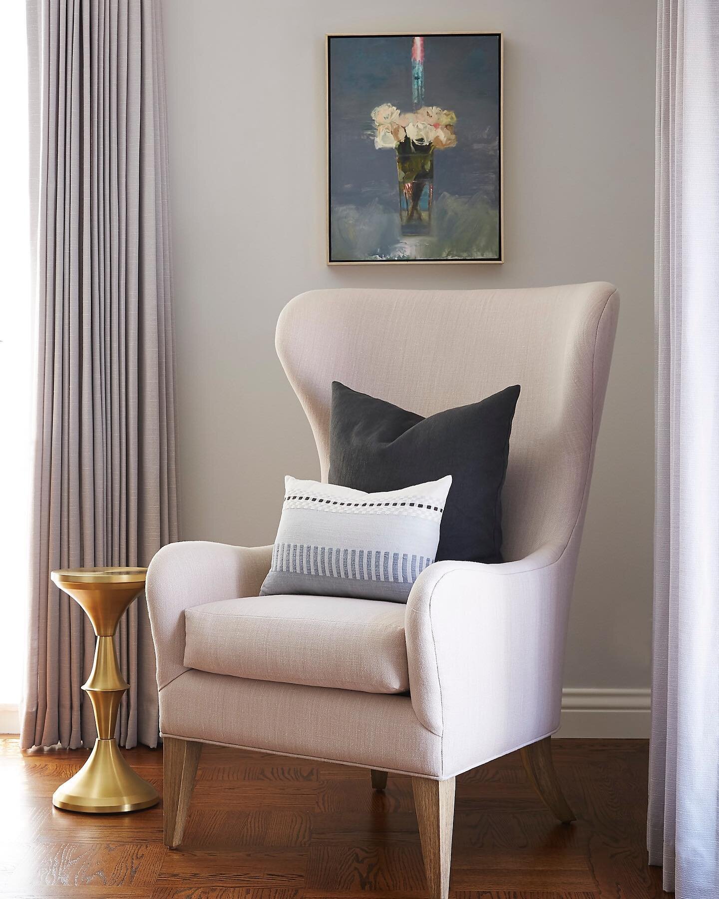 It&rsquo;s amazing how the right piece of art can truly complete a space. We love helping our client source art and accessories to complete their homes! This little corner of my own home never felt quite done, until I came across this beauty @maybaum