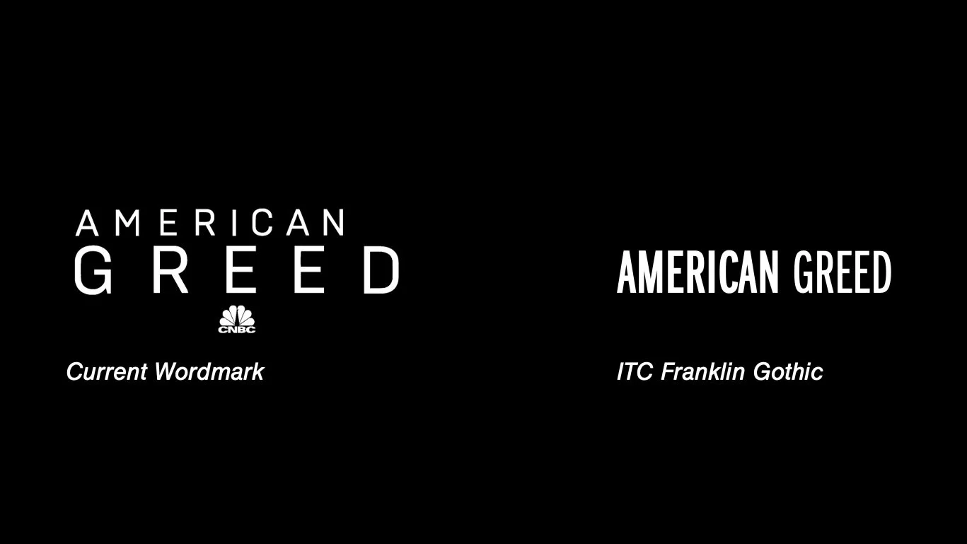 My three goals behind this new wordmark:1. A more stable and authoritative typeface.2. Using weights instead of the point size to keep it solidly together3. Emphasize American rather than greed.