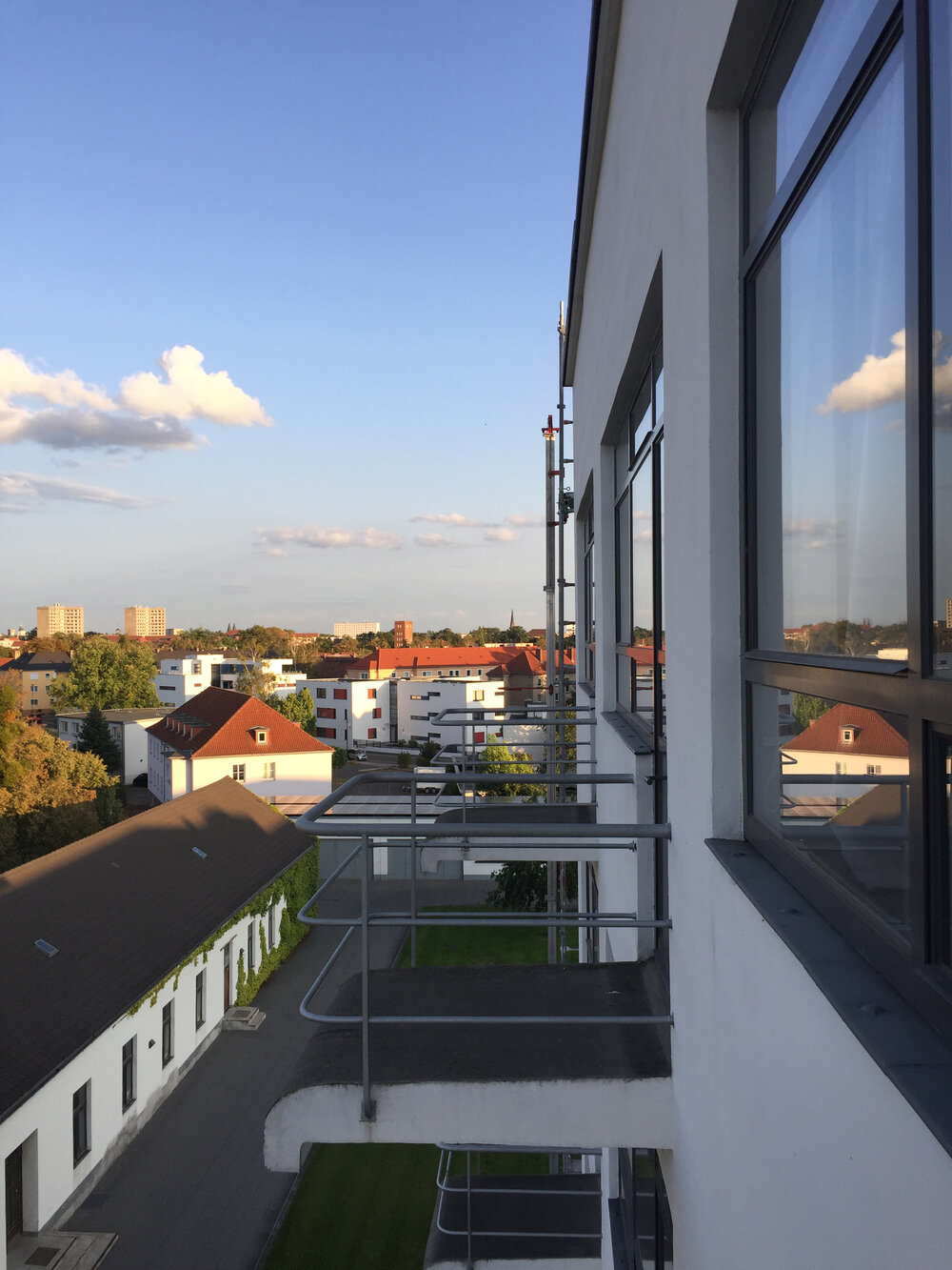   The view of the dorm building (where I was spent the night), from my balcony.  