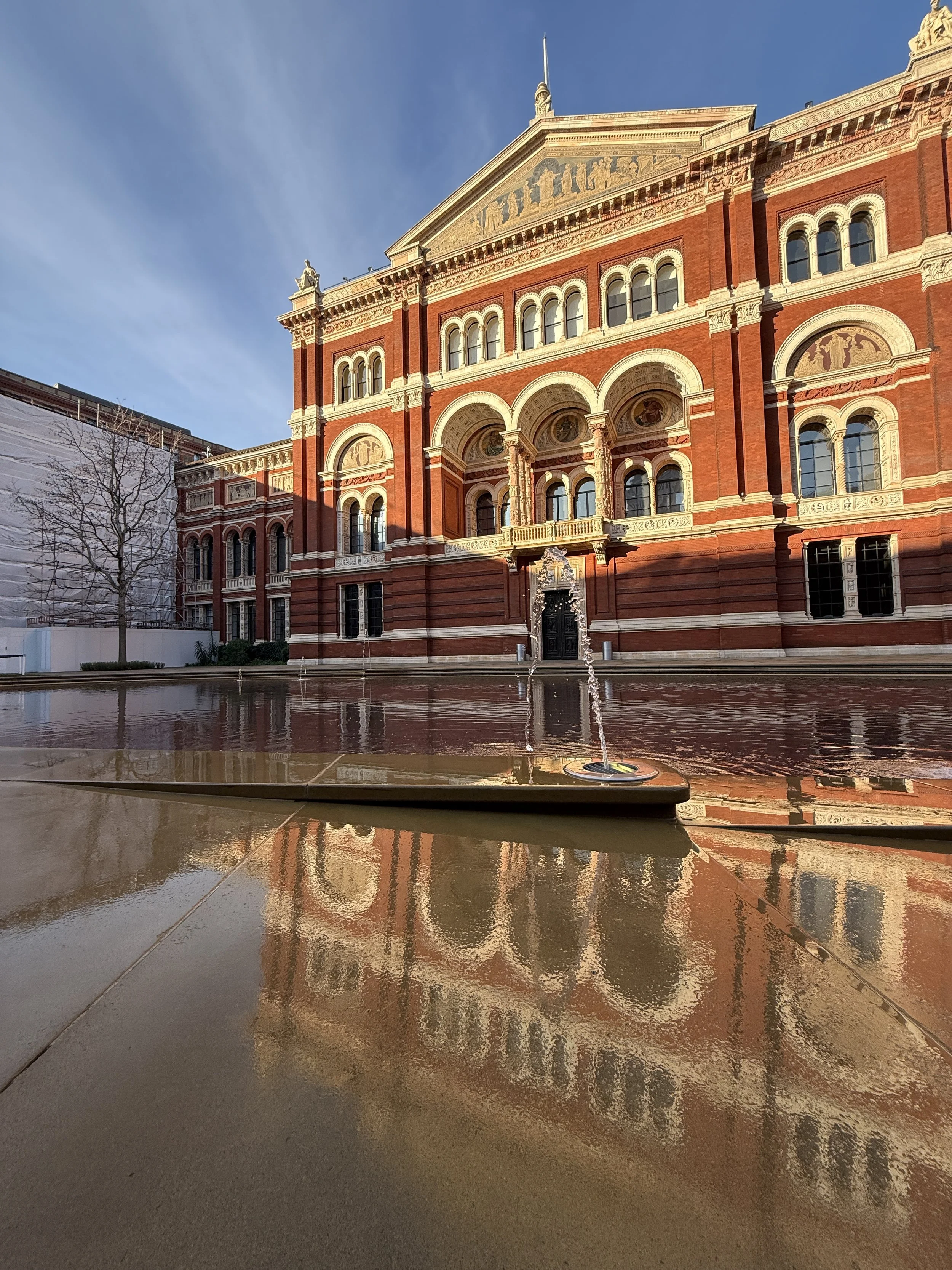Victoria and Albert Museum gallery with carefully curated exhibits and modern display design.