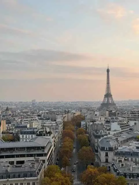 Eiffel Tower View at Dusk — Soft November Light