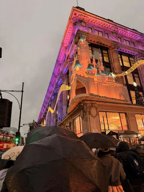 Selfridges London Disney castle lighting