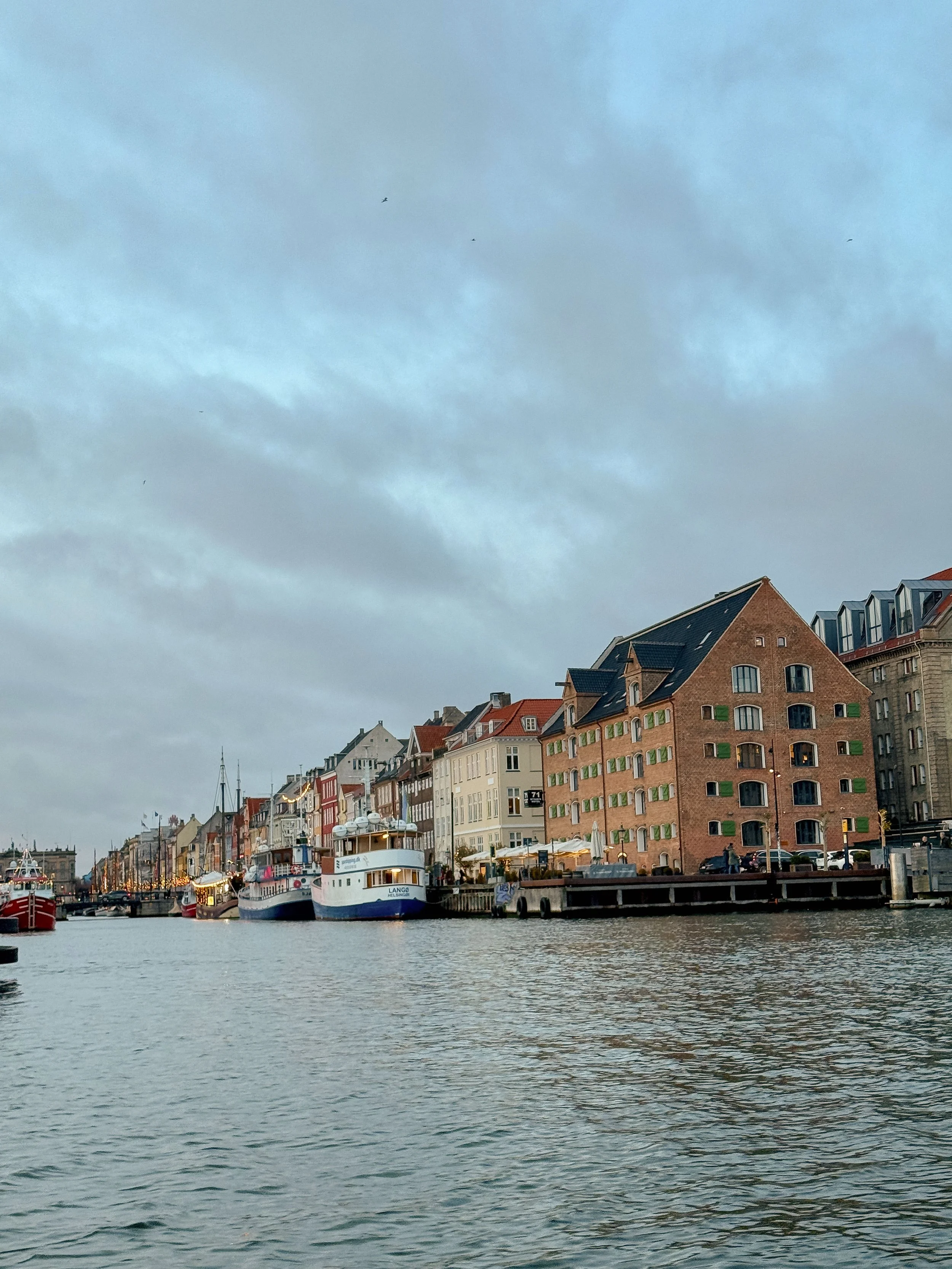 Colourful Harbour Buildings in Winter Copenhagen