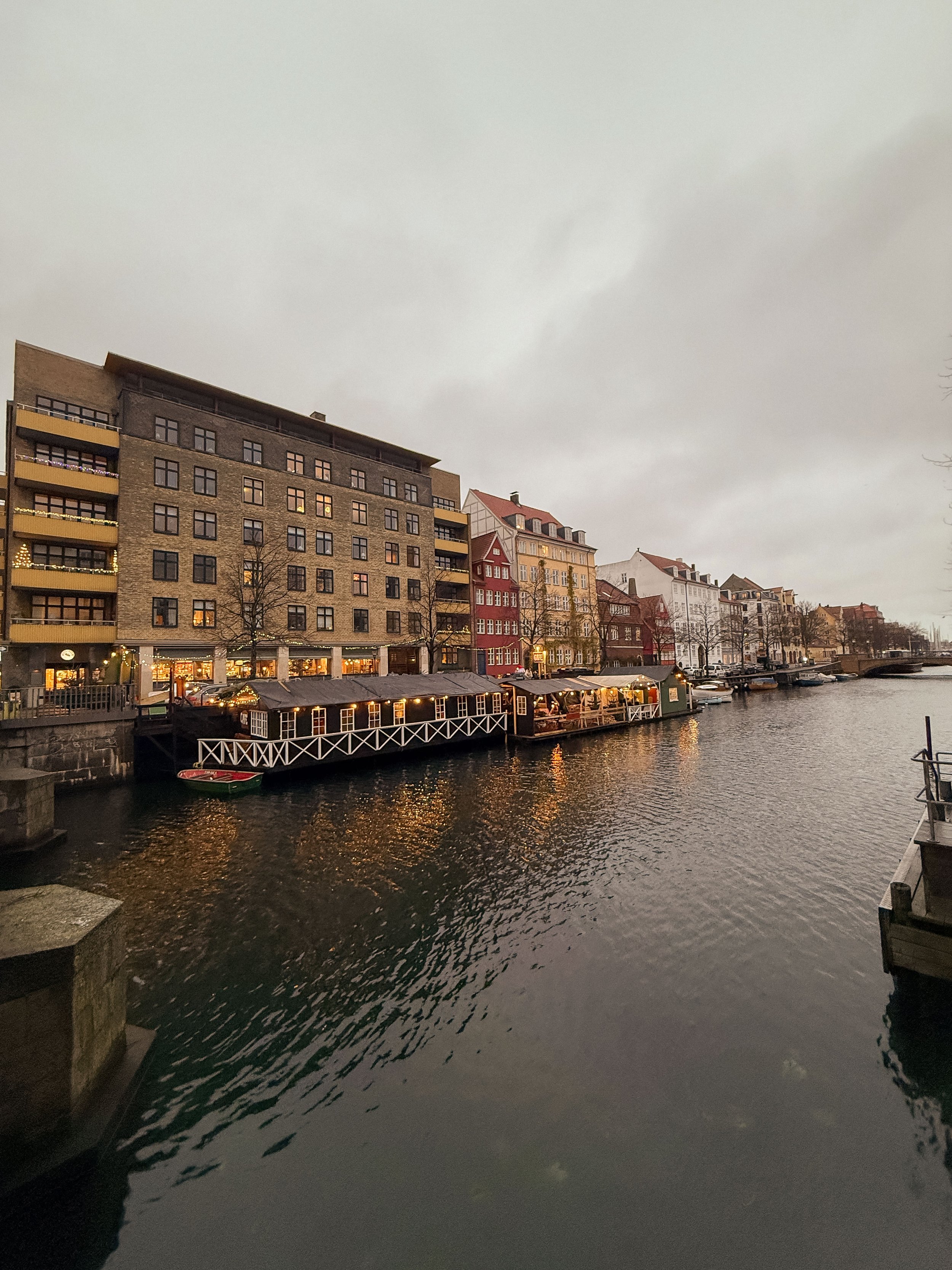 Waterfront Buildings Along a Copenhagen Canal