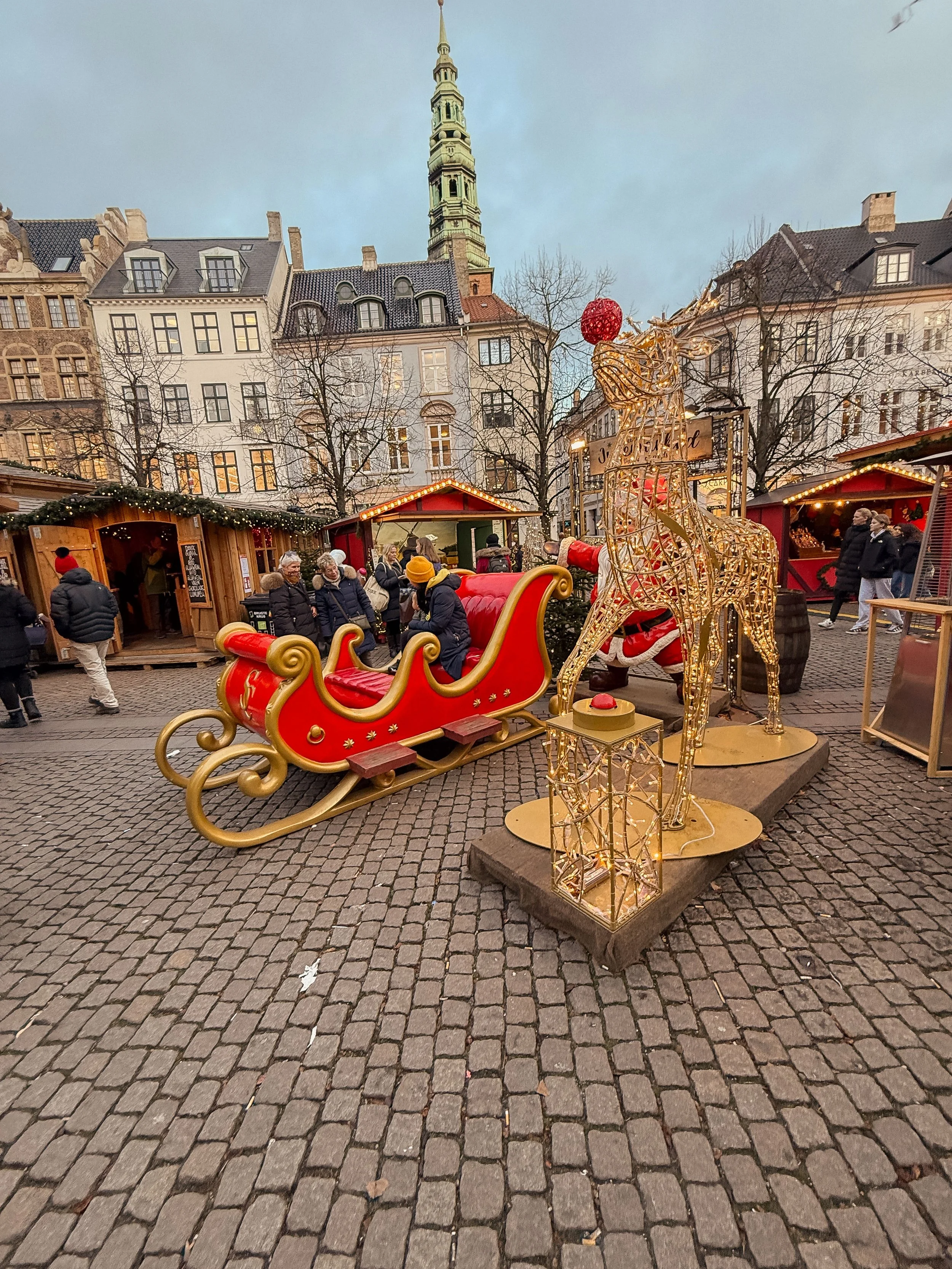Seasonal Decorations in a Copenhagen Square