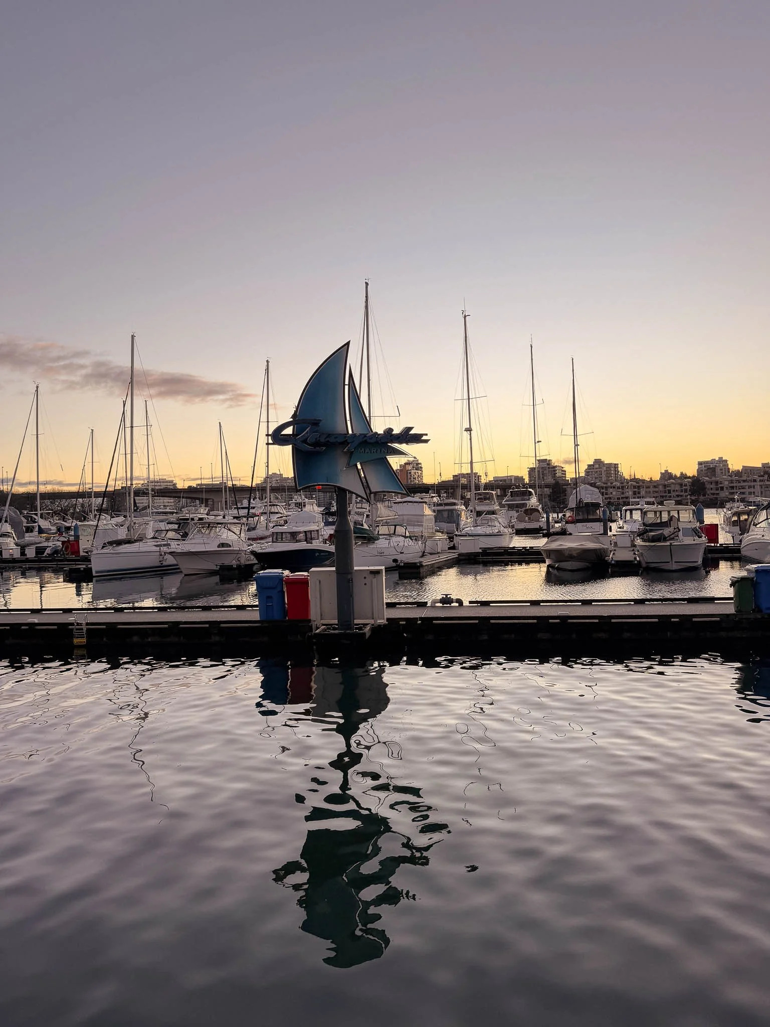 Vancouver Marina at Winter Sunrise