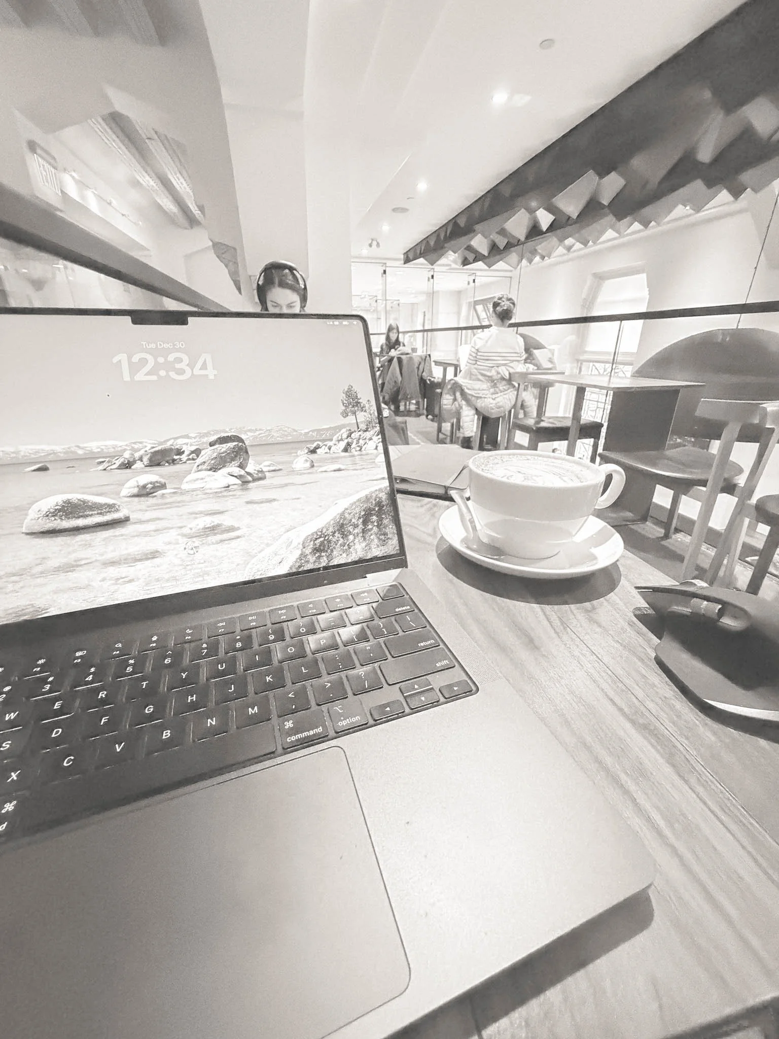 Winter Workday in a Vancouver Café