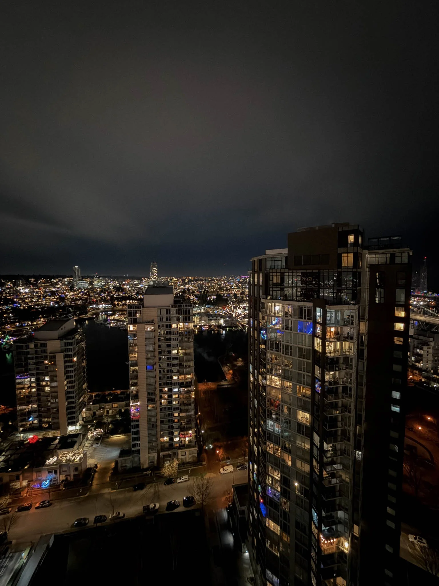 Downtown Vancouver City Lights at Night