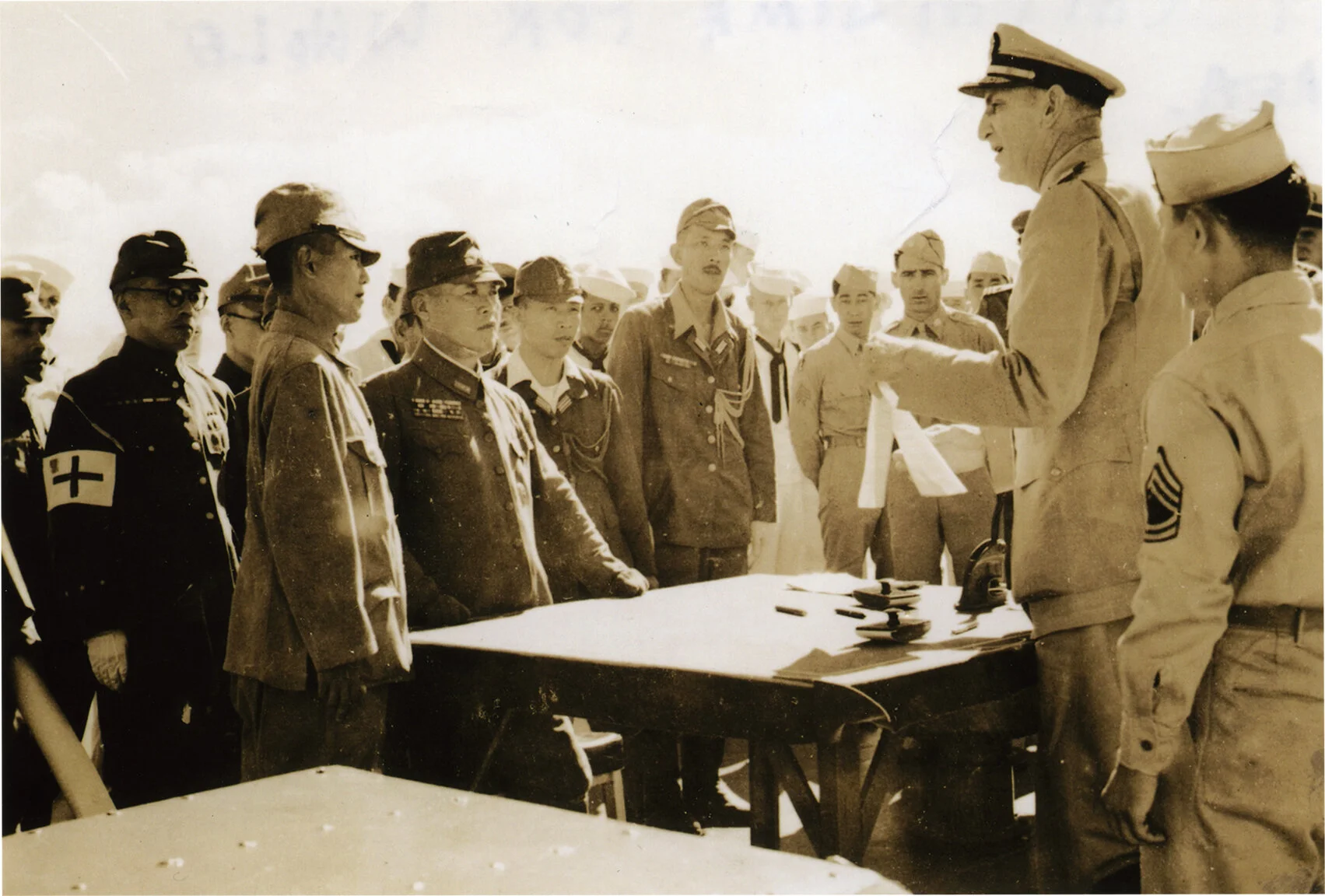Signing a treaty