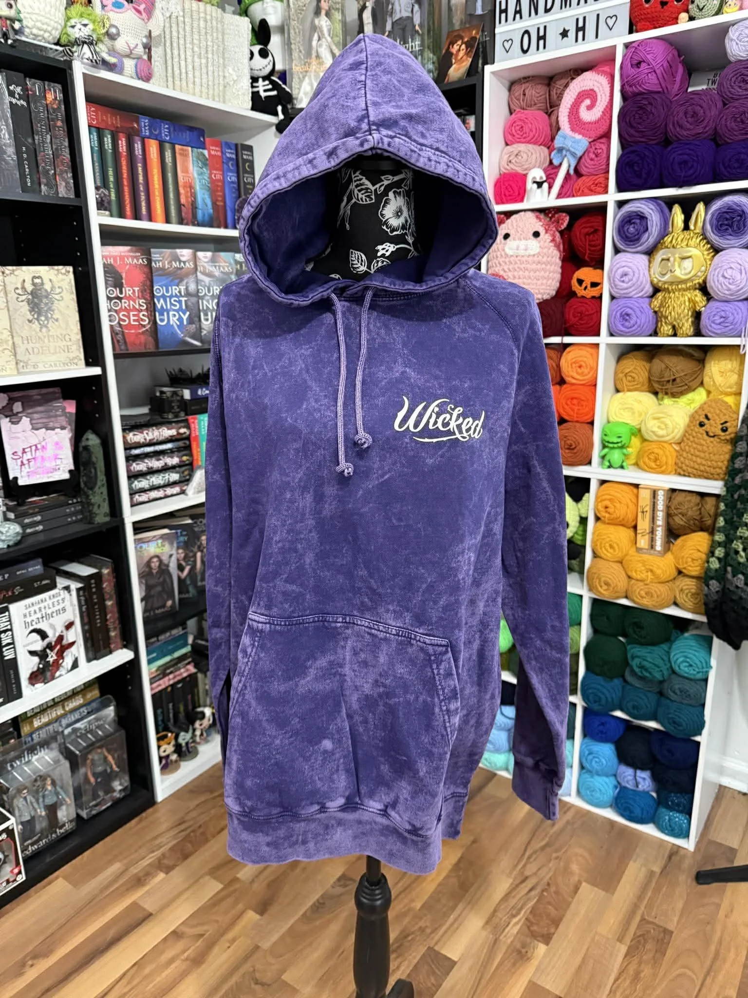 WICKED Vintage Purple Distressed Hoodie
