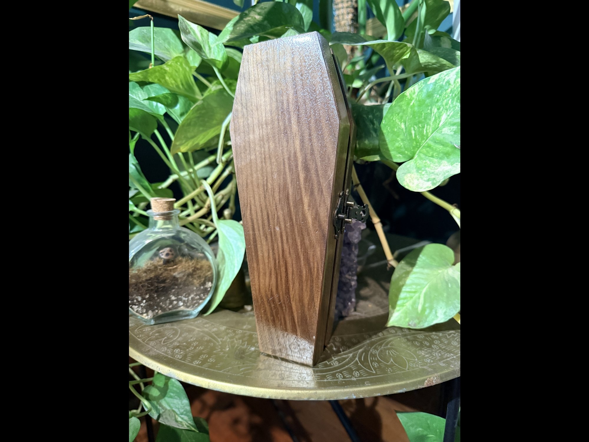 Wooden Coffin Crochet Hook Travel Case - c4