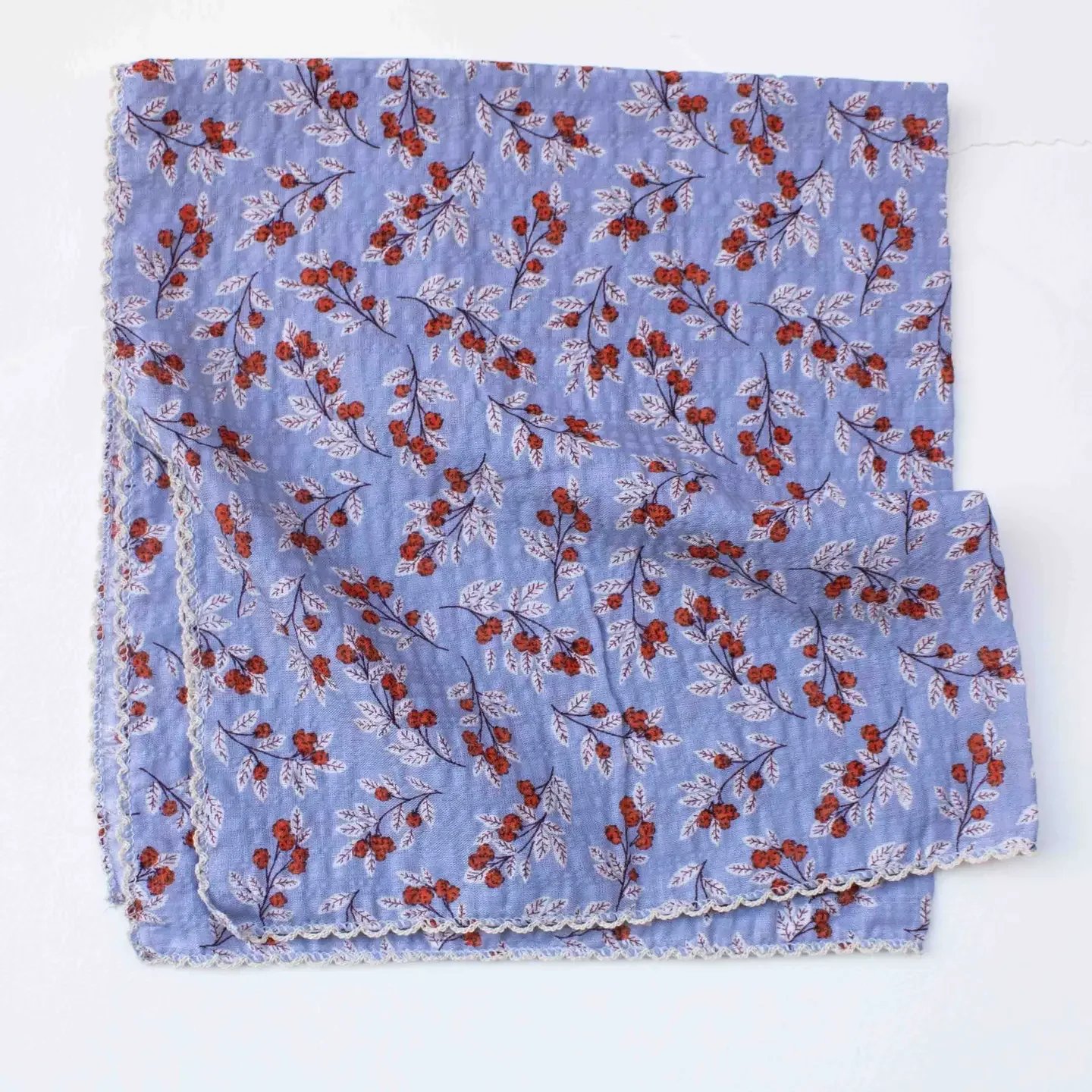 Blue & Orange Floral Bandana