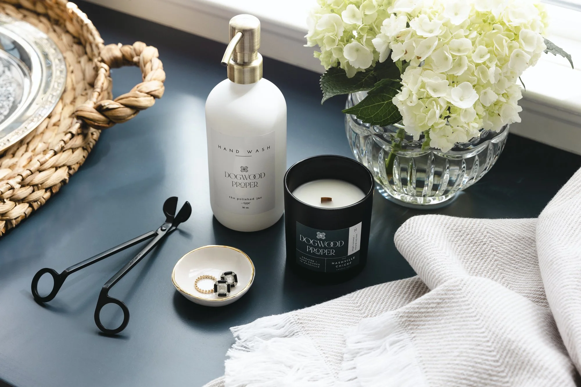 Dogwood Proper branded candle and hand wash for Nashville interior design studio