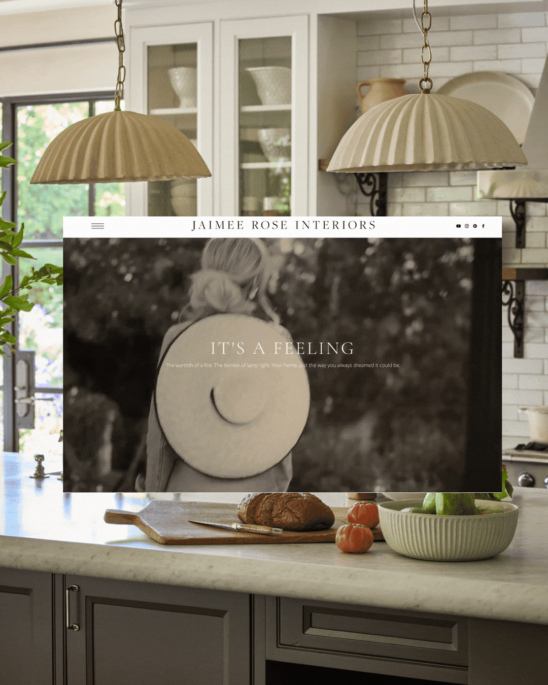 Jaimee Rose Interiors luxury branding and website design by Kelston
