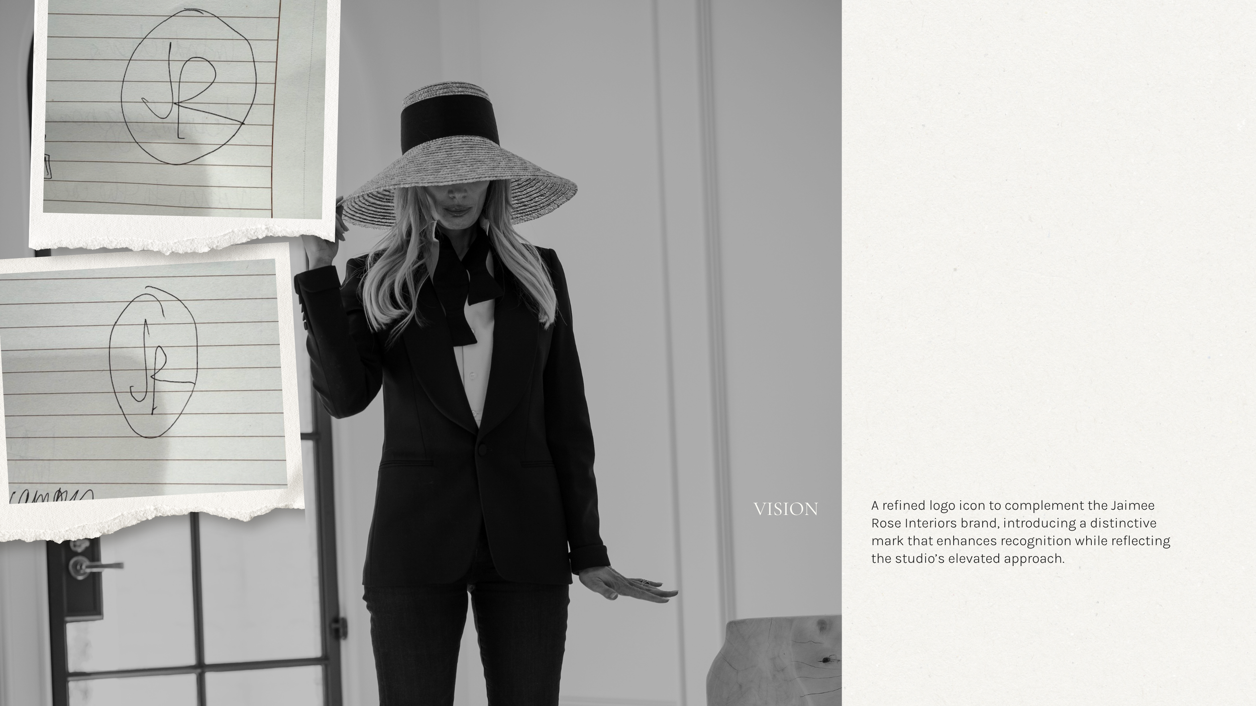 Jaimee Rose Interiors luxury branding and website design by Kelston