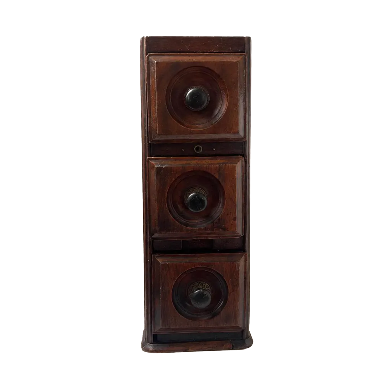 Vintage Rustic Dark Wood Farmhouse Storage Box