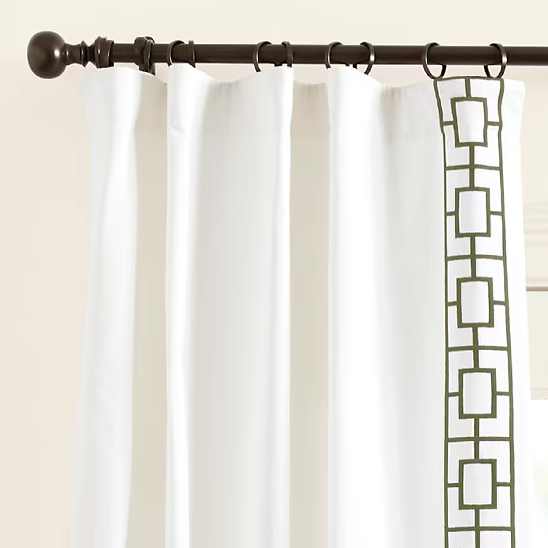 Embroidered Square Trellis Panels - Set of 2