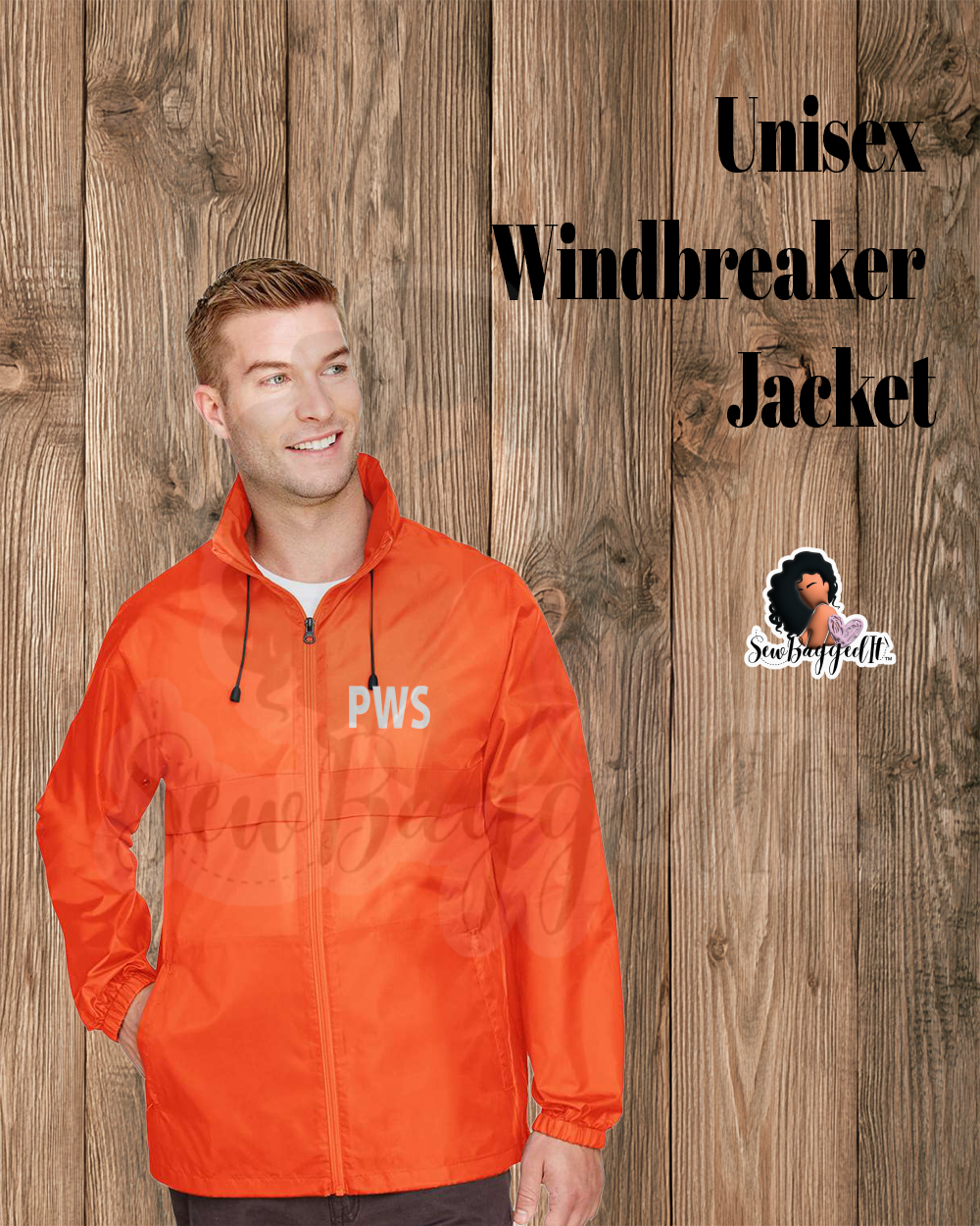 Embroidered Windbreaker Full Zip