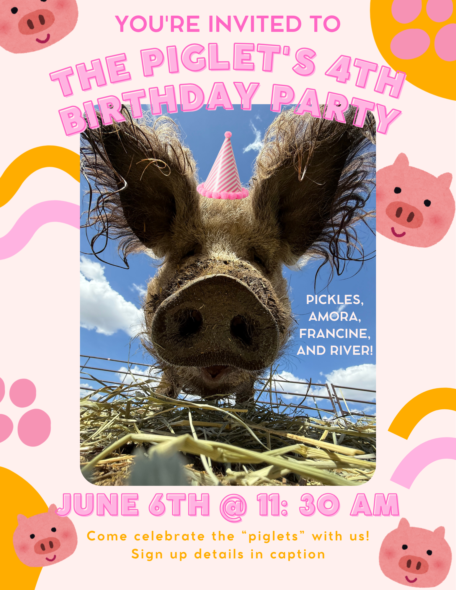 "Piglet's" 4th Birthday Party