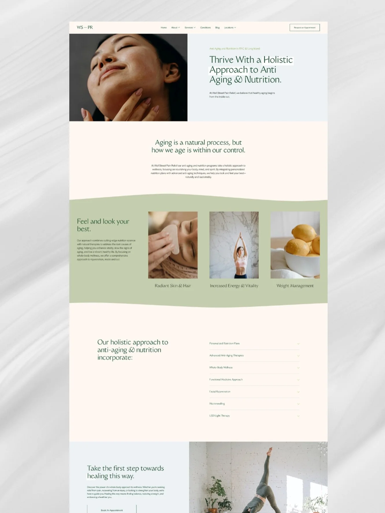 Holistic care deserves a website that feels just as considered.

Custom Squarespace website design for an NYC holistic physical therapy + acupuncture practice, built to feel polished, approachable and easy to navigate, by Lovely Grit. 

Because healt