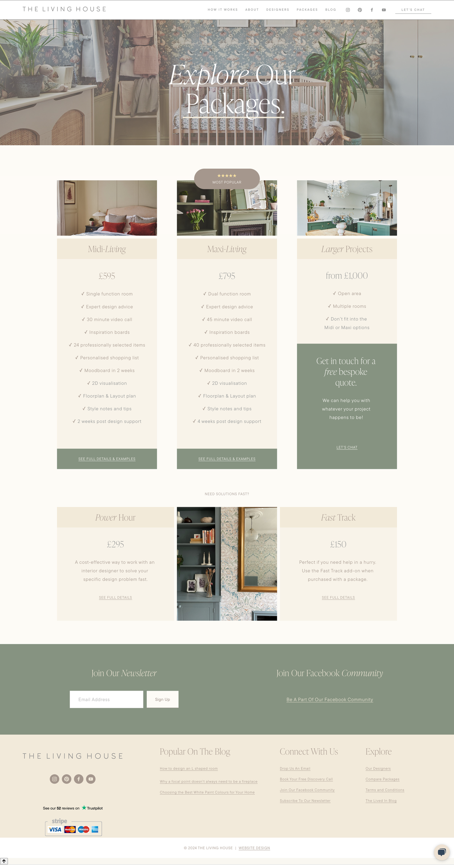 The Living House UK - Branding & Website Design For Interior Designer ...