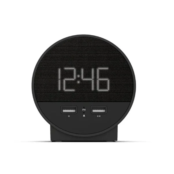 Nonstop Nso-bk Station O Alarm Clock With 2 Usb, Jetway Black, 1-year Warranty