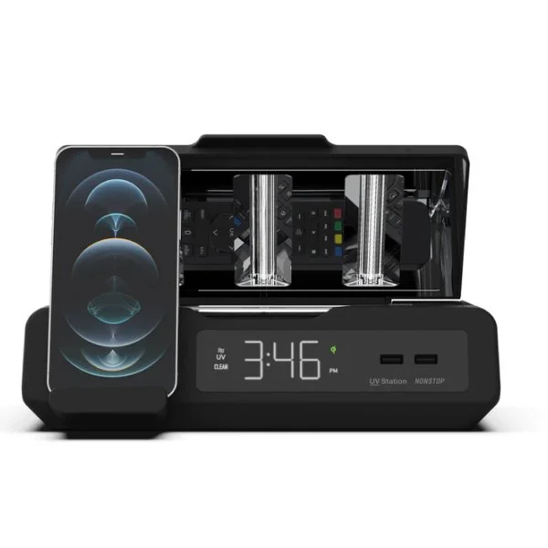 Nonstop Nsuv-bk Clock With 2 Usb, Uv Sterilizing, Wireless Charging, 1-year Warranty