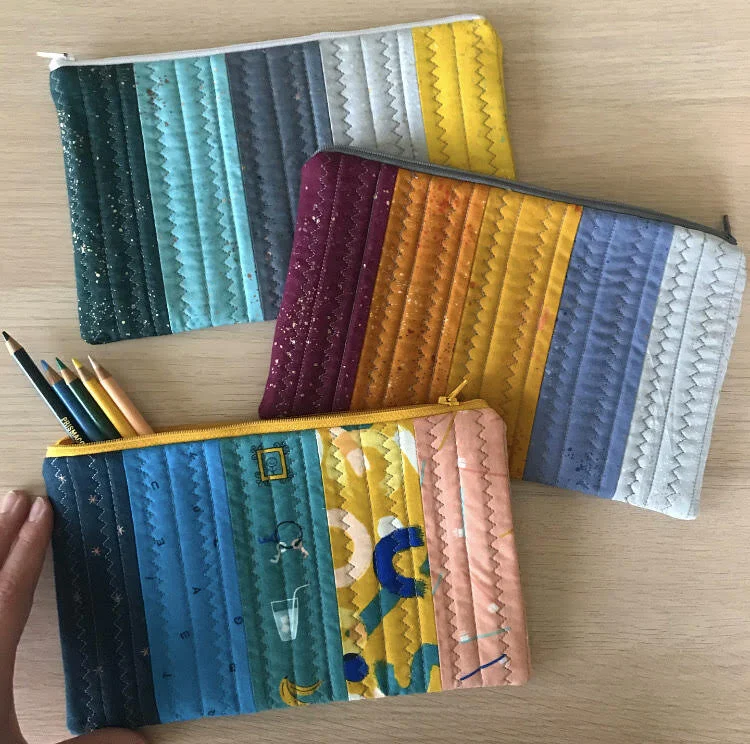 Color Swatches Zipper Pouch Pattern Testers’ Pouches