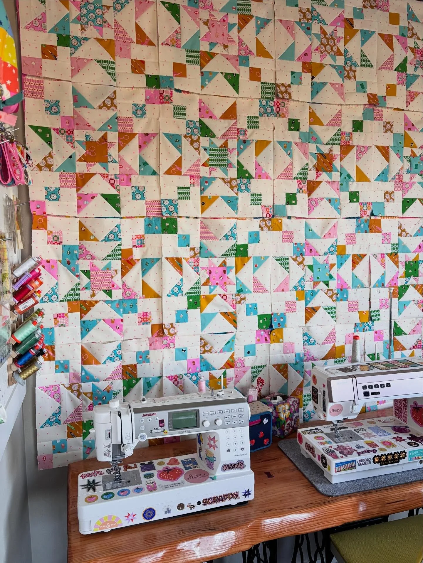 when the next pattern finally gets a name and the cover quilt top gets finished &mdash; just maybe it&rsquo;s finally time to start moving all these chicken scratch notes into a pattern! 

Introducing the Shine So Bright quilt pattern coming sometime