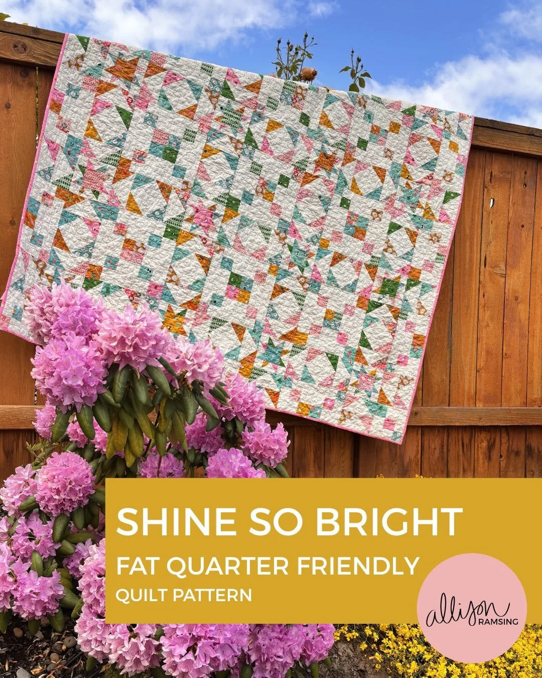 *new pattern alert* - this is your sign to use the good fabric!

Pattern: Shine So Bright
Fabric: Trinketry and 1-800 Notion @rubystarsociety 
Longarming: @favoritedayquilting 
Pantograph: @oesd.longarm.quilting