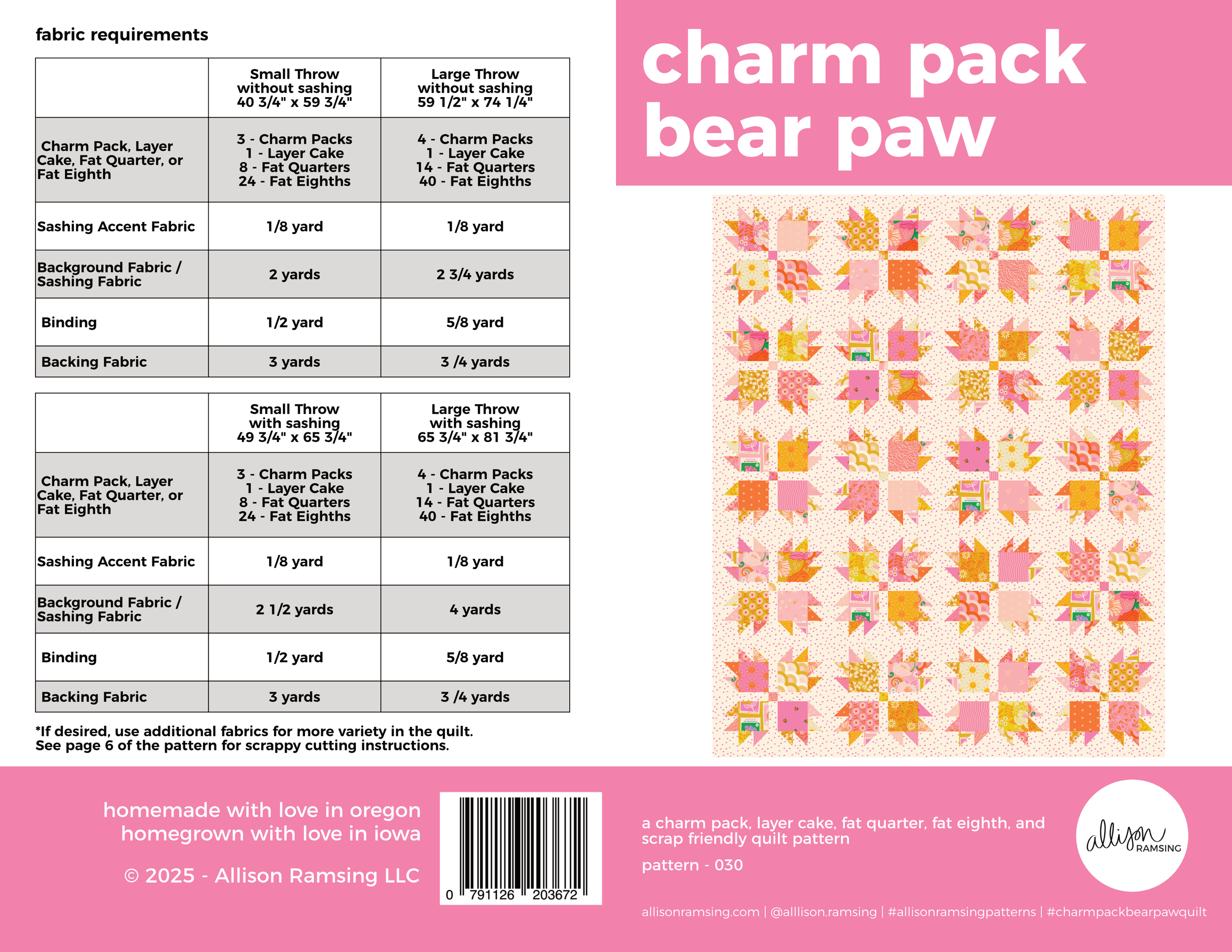30_Charm Pack Bear Paw Full Quilt Pattern.png