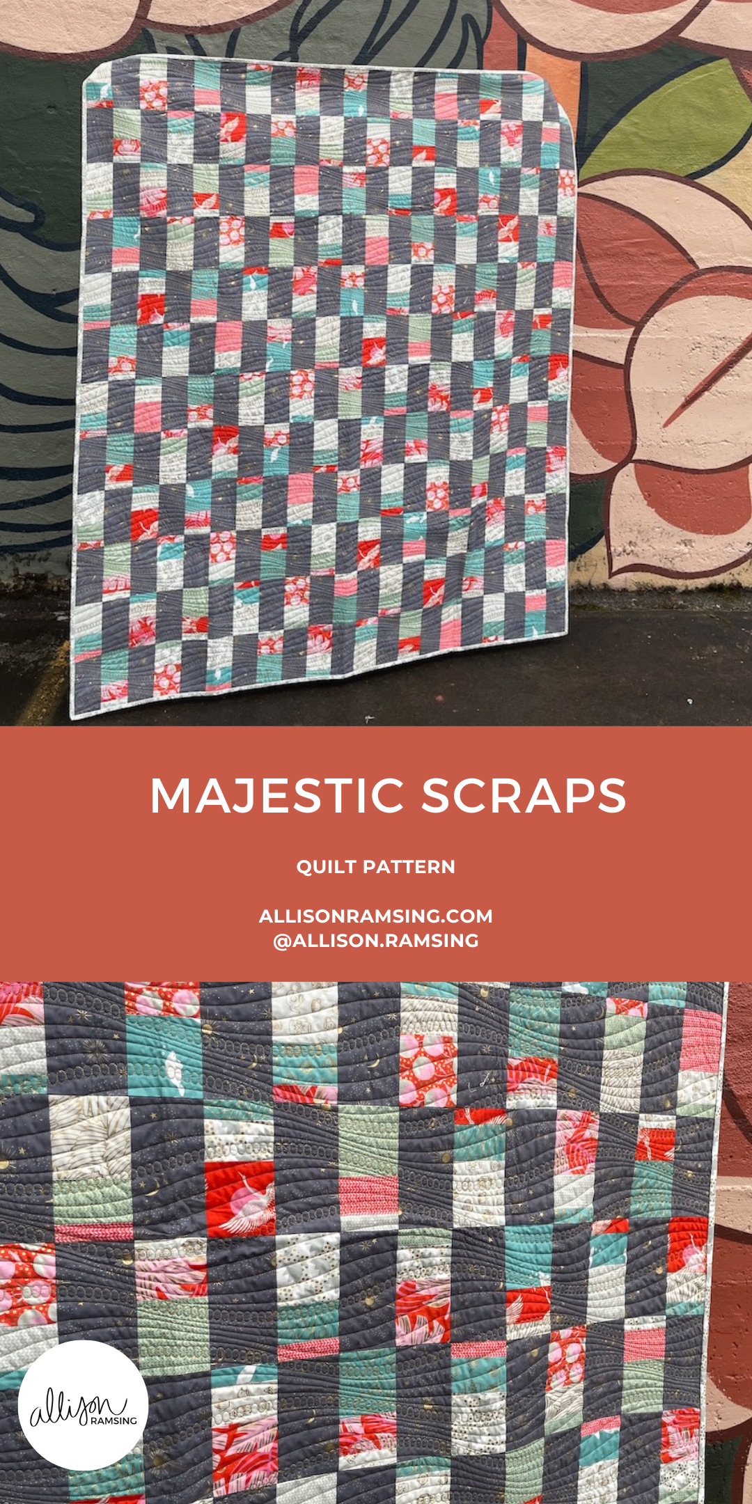 Majestic Scraps Quilt Pattern. 12 Fat Quarter Quilt Pattern. Beginner Quilt Pattern. Fat Quarter Pattern. Ruby Star Society Fabric.