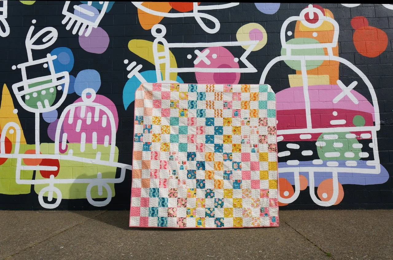 Layer Cake Squared Quilt Pattern - Layer Cake Quilt Pattern - Beginner Quilt Pattern - Simple Quilt Pattern - Ruby Star Society Juicy Fabric - Easy Quilt Pattern - Quilt in a Weekend