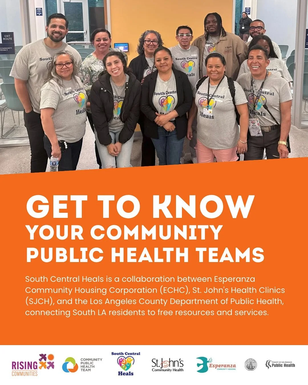 Swipe for Spanish ➡️ Desliza la pantalla para español ➡️
South Central Heals is one of our Community Public Health Teams in South LA, connecting you to health and community support programs, education, mental health support, food resources, a