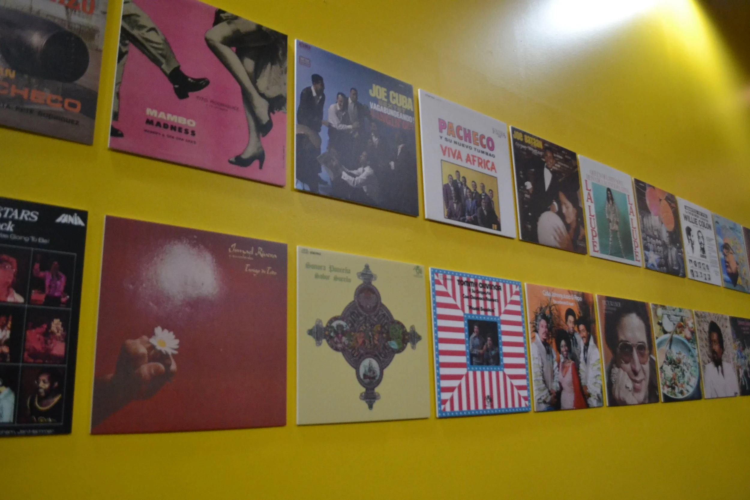 Fania Records album cover art installation, 2024