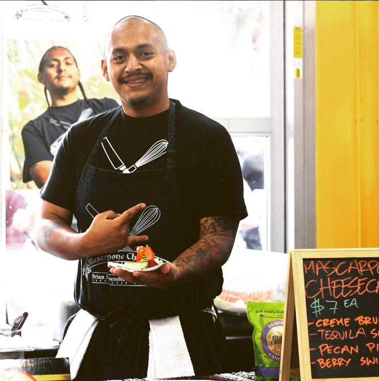 Chef Turok Selling Cheesecakes at Day of the Dead, 2017