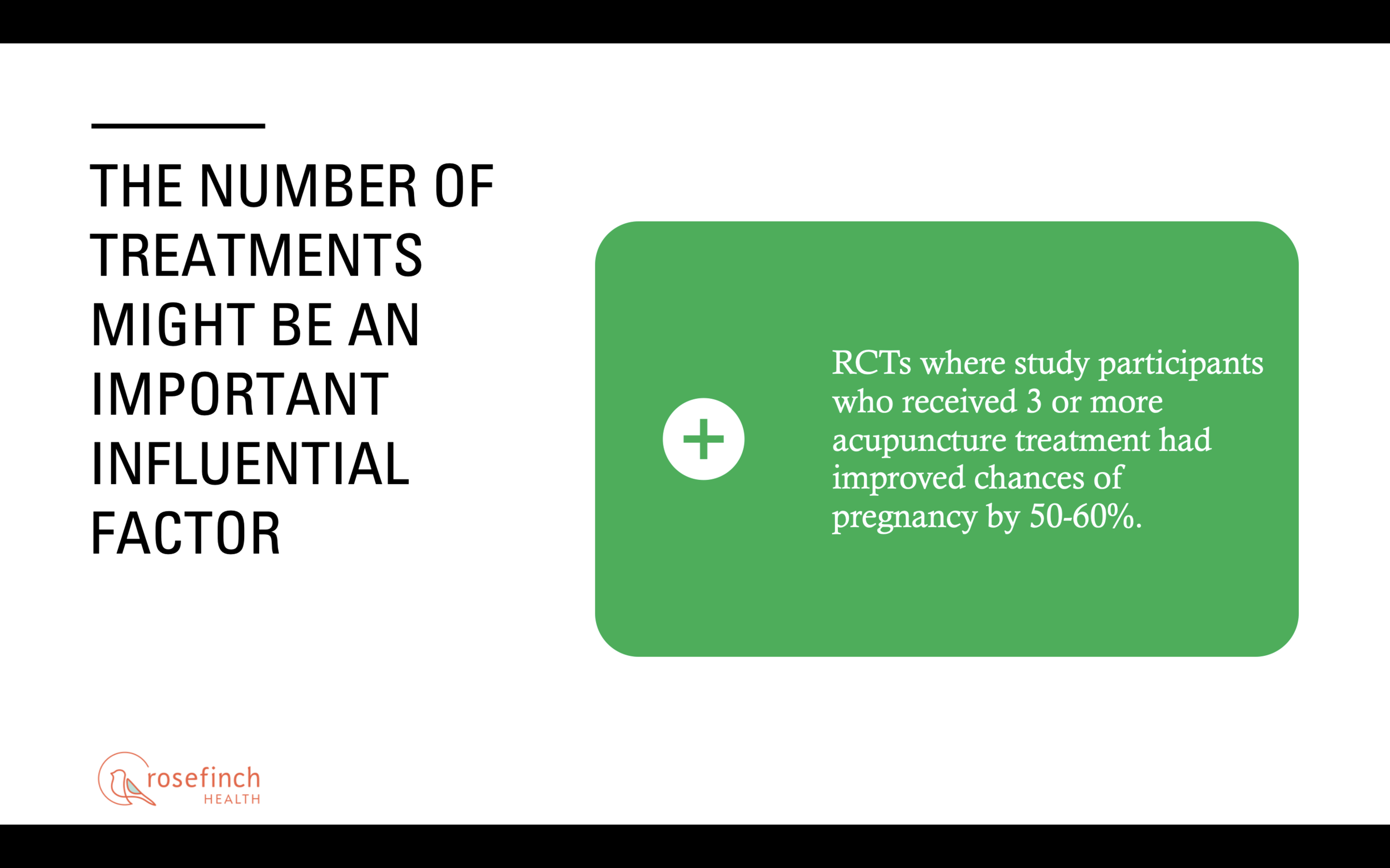 The number of treatments might be an important influential factor