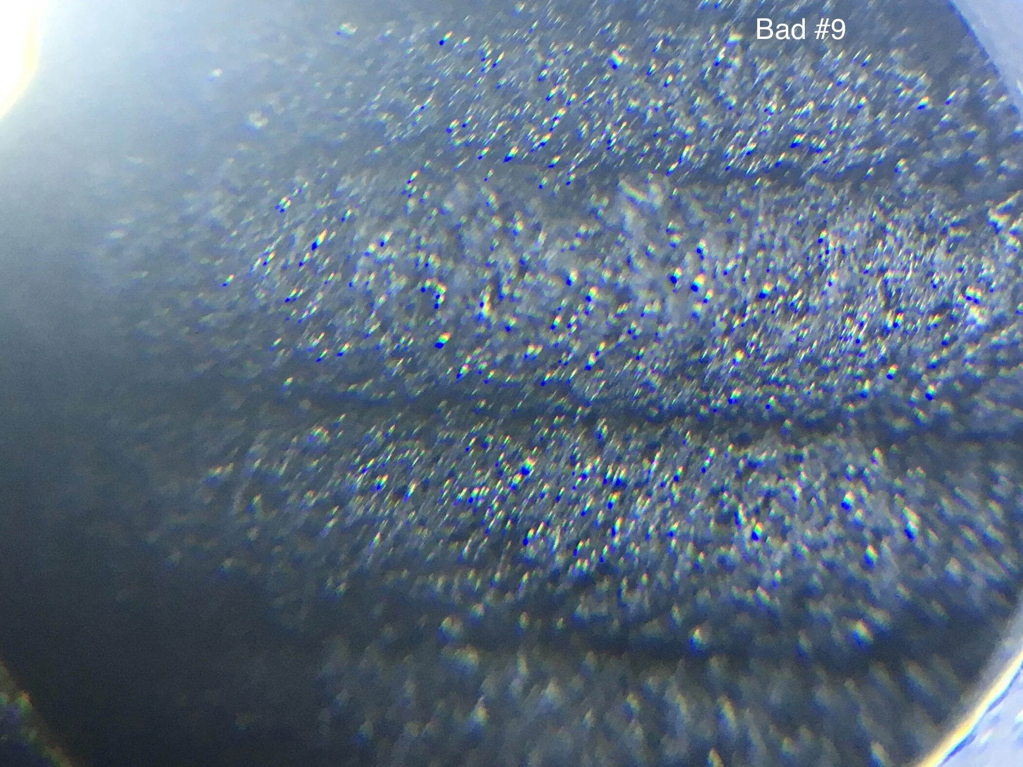 Too rough! Using a digital microscope allowed me to diagnose and describe material issues