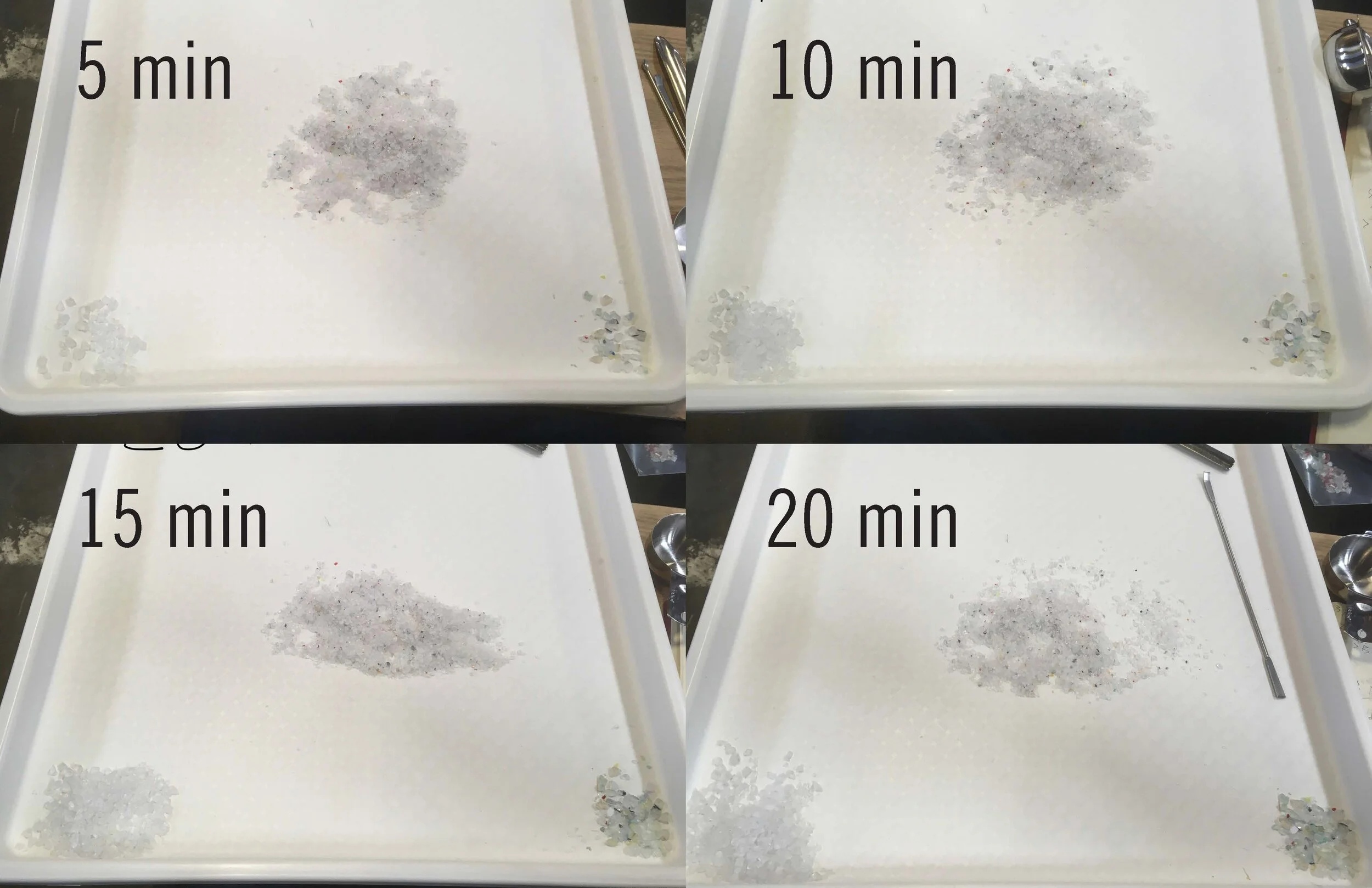 Manual sorting the granules is especially unfeasible at scale