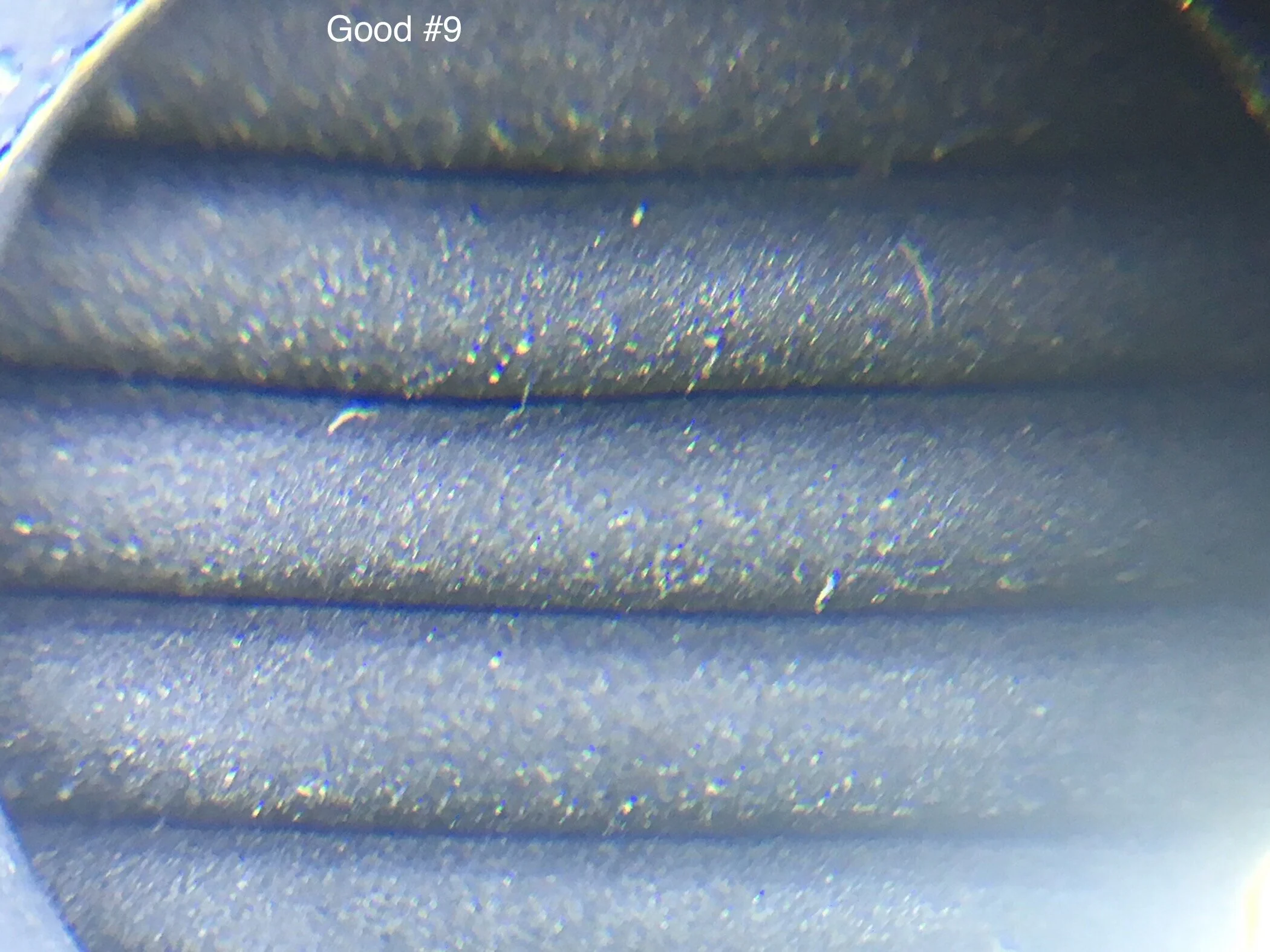 Target material under microscope